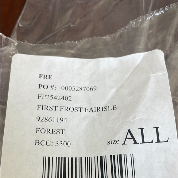 Free People first frost fair isle Forest Green Aqua Blue gloves New size OSFM - Picture 3 of 5